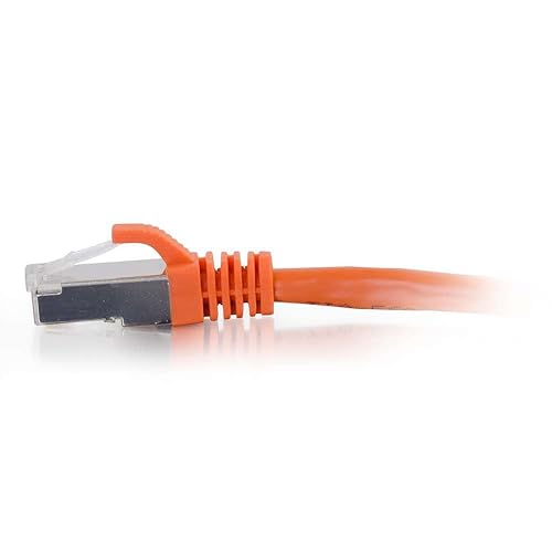 C2G 00877 Cat6 Cable - Snagless Shielded Ethernet Network Patch Cable, Orange (2 Feet, 0.60 Meters) 2 Feet Orange