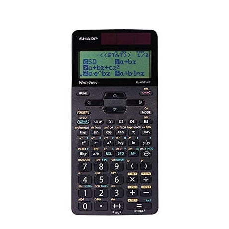 Sharp Electronics Write View Scientific Calculator, 16-Digit, 422 Function, with 4-Line LCD Display - ELW535XGBWH (Solar and Battery Powered)