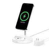 Belkin MagSafe 2-in-1 Wireless Charger, 15W Fast Charging iPhone Charger Stand for iPhone 13, 12, Pro, Pro Max, Mini, AirPods