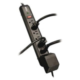 Tripp Lite Surge Protector Power Strip TL P74 RB 120V Right Angle 7 Outlet Black P118-000