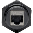 Tripp Lite RJ45 Bulkhead Coupler Cat5/Cat6 F/F Shielded Industrial Dust Cap
