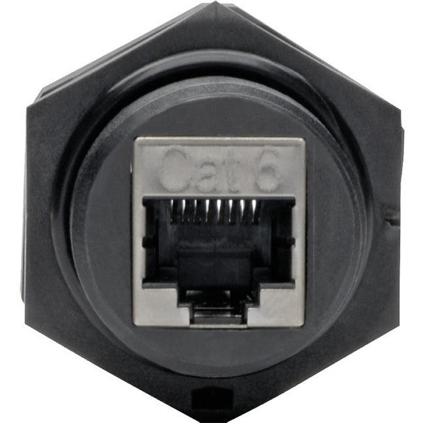 Tripp Lite RJ45 Bulkhead Coupler Cat5/Cat6 F/F Shielded Industrial Dust Cap