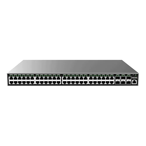 GRANDSTREAM GWN7806P Manageable Layer Switch (Layer) 2+ Rackable. Ports: 48x GbE RJ45 PoE 802.3 AF/at, 30W per Port, 360W Total Power, 6X SFP+, Brand Internal PSU
