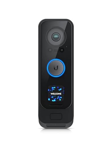 Ubiquiti Networks UVC G4 Dual-Camera Doorbell Pro, WiFi Connected, Integrated Porch Light, Two-Way Audio, Night Mode, IPX4 Weather Resistant, Black, UVC-G4-DOORBELL-PRO-US