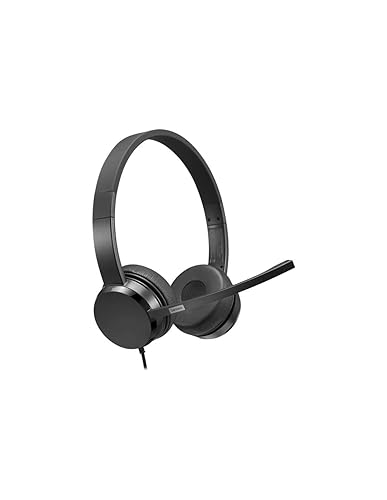 Lenovo USB-A Wired Stereo On-Ear Headset [with Control Box]