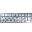 Cherry KC 6000 Slim Keyboard - Cable Connectivity - USB Interface - English (US) - Mac OS - Scissors Keyswitch - Silver, White - TAA Compliance
