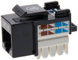 Intellinet Network Cat6 Keystone Jack, UTP, Black, Punch-down