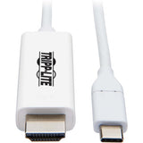 Tripp Lite Tripp-lite U444-003-h4k6we Usb C Hdmi Adapter Cable M/m White 3ft