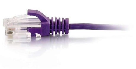 C2G 01182 Cat6 Snagless Unshielded (UTP) Slim Ethernet Network Patch Cable, Purple (5 Feet) 5'