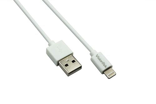 VisionTek 900863 Lightning to USB 2 Meter MFI Cable, White