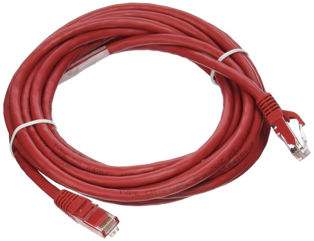 C2G 14ft Cat6 Snagless Unshielded Network Crossover Cable – Red
