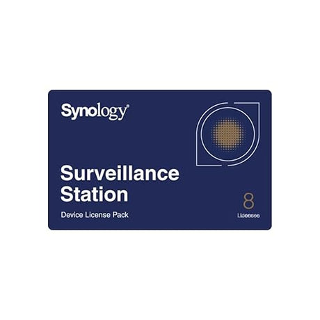 Synology Camera License Pack 8 License 8xCamera Pack,Physical, License_Pack_8 (8xCamera Pack,Physical for Synology Survelliance Station) 8 license License Pack