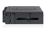 ICY DOCK Rugged 4 x 2.5 NVMe U.2/U.3 SSD PCIe 4.0 Mobile Rack Enclosure for 5.25 Bay (4 x Mini-SAS HD) | ToughArmor MB699VP-B