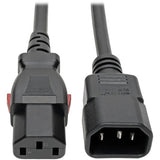 Tripp Lite Power Extension Cord Cable C14 To Locking C13 M/F 18 AWG 10A 1ft