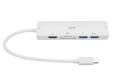 Monoprice 6-in-1 USB-C Multiport 4K HDMI Adapter, 4K@60Hz HDMI, Card Readers, 100W PD, Compatible with MacBook Pro/Air 2020, Galaxy S21, iPad Pro 2020