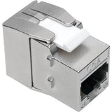 Tripp Lite Cat6a/Cat6/Cat5e Toolless Keystone Jack RJ45, Shielded, Dust Cap PoE/PoE+ Compliant, TAA