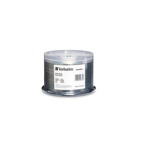 Verbatim DVD+R DL 8.5GB 8X DataLifePlus Shiny Silver Silk Screen Printable - 50pk Spindle