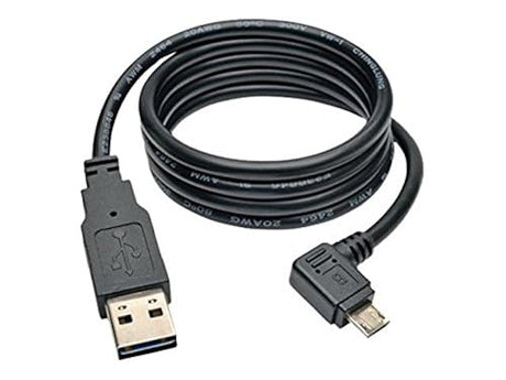 Tripp Lite Reversible USB Charge Cable A to Right Angle 5-Pin Micro B (UR05C-003-RB)