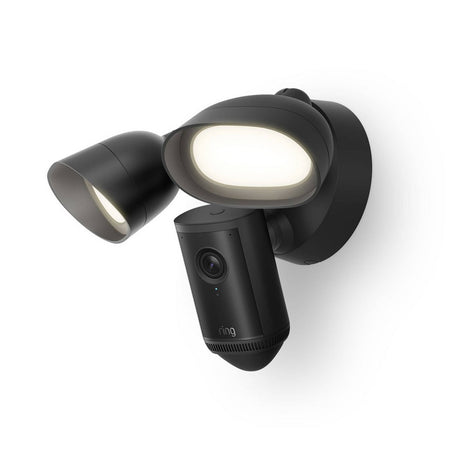 Ring Floodlight Cam Pro 2nd Gen, Wired Retinal 4K For Ultra-Clear Video, 10x Enhanced Zoom, Ultra-bright Motion-activated Floodlights - Black