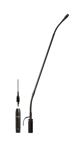 Shure MX418/C Cardioid Condenser Microphone, 18 Gooseneck with Attached XLR Preamp, Shock & Flange Mount, Snap-Fit Foam Windscreen 18 Gooseneck Cardioid Standard