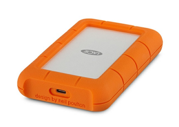 LaCie Rugged USB-C 1TB Portable External Hard Drive