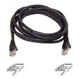 Belkin Cables 7ft Cat6 Black Snagless Patch Cable 4pair Rj45m/m