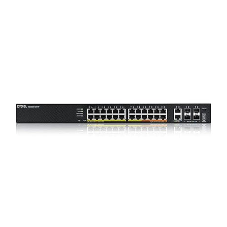Zyxel 24-Port PoE Gigabit Switch | Nebula Cloud Managed/L3 Access | 16x PoE+ & 10x PoE++ @400W | 6X 10G Uplink (2X Copper + 4X SFP+) [XGS2220-30HP] 24-Port | 6x 10G | 400W PoE++