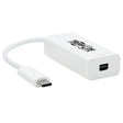 Tripp Lite USB C to Mini DisplayPort Adapter Cable w Equalizer 8K White 6in (U444-06N-MDP8W)