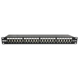 Tripp Lite 24-Port Cat6a Shielded Patch Panel, RJ45, 10 Gbps, STP, 110 Punch Down, 1U Rackmount Standard 19-inch, TAA Compliant, (N252-024-6A-SH)