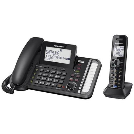 Panasonic KX-TG9581B Link2Cell DECT_6.0 1-Handset 2-Line Digital Cordless Phone Corded/Cordless + Link2Cell