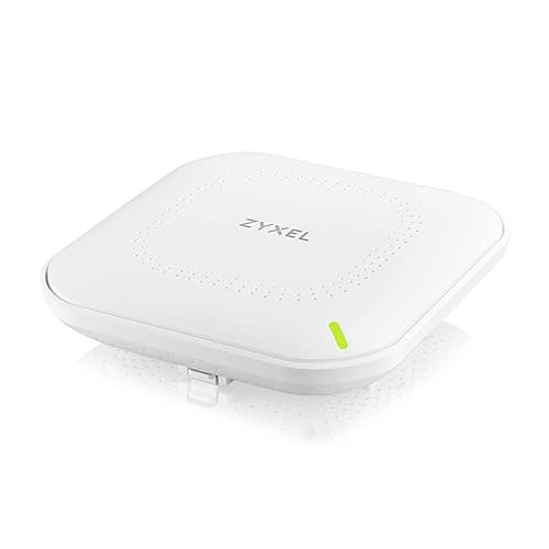 Zyxel WiFi 6 AX3000 Wireless Gigabit Access Point | Mesh, Seamless Roaming, Captive Portal & MU-MIMO | WPA3 Security | Cloud, App or Direct Management | POE+ | AC Adapter Included |NWA90AX PRO