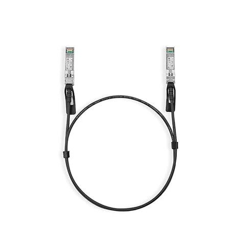 TP-Link 1 Meter, 3.3 Feet 10G SFP+ Direct Attach Cable(DAC) (TL-SM5220-1M) - Passive Twinax Cable, 10GBASE-CU SFP+ to SFP+ Connector, Plug and Play, LC Duplex Interface