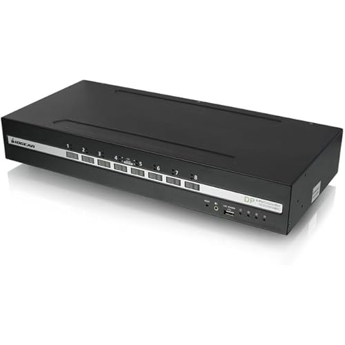 IOGEAR 8-Port Dual View DISPLAYPORT PP4.0 Secure KVM Switch W/Audio, CAC, TAA