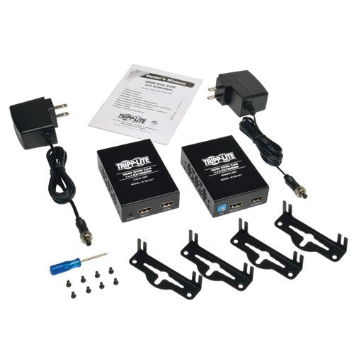 TRIPP LITE B126-2A1 HDMI Over Cat5 1 x 2 Extender Kit, 125 Feet, Black