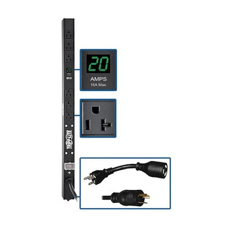 Tripp LITE PDU Metered 120V 20A 5-15/20R 6 Outlet L5-20P 24-Inch Height 0URM