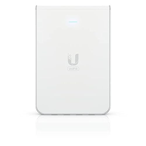 Ubiquiti U6-IW UniFi 6 in-Wall Access Point, Dual-Band (2.4 GHz/5 GHz), WiFi 4 / WiFi 5 / WiFi 6, 4 x 1GbE RJ45 Data-Out Ports, 1 x 1GbE RJ45 Data-in Port, White