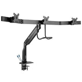 TRIPP LITE DMPDT1732AM Safe-IT Precision-Placement Triple 17-32 inch Monitor Desktop Mount, 90-Degree Rotation, Cable Management Space, VESA-Compliant, 5-Year Warranty, 65.2x23.5x34.9, Black