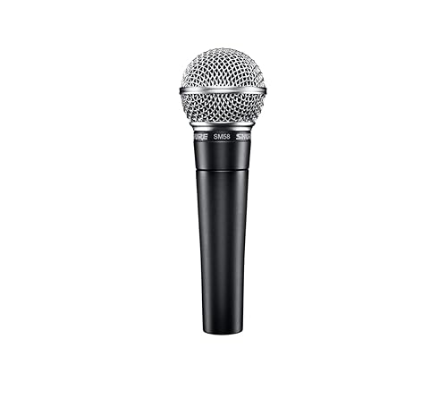 Shure SM58 Professional Dynamic Vocal Microphone with 25-Foot XLR Cable – Cardioid Mic for Live Performance, Studio Recording, Podcasting & Streaming (SM58-CN), Black & Silver Cable Included