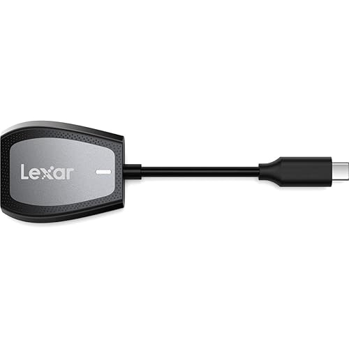 Lexar Professional USB 3.2 Type-C Dual-Slot Reader, Supports SD and microSD UHS-II Cards, Up to 312MB/s Read (LRW470U-RNHNU)