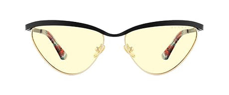 Gunnar Gaming and Computer Glasses - Year of the Dragon - Frame Colour: Onyx - Gold, Amber Max Lens Tint (blocks 98% blue light and 100% UV light) - Blue Light Blocking Glasses, Onyx lens: amber (65%