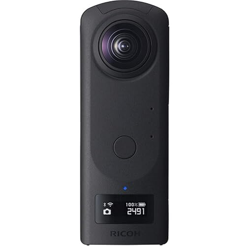 Ricoh Theta Z1 51GB Black 360° Camera, Two 1.0-inch Back-Illuminated CMOS sensors, Increased 51GB Internal Memory, 23MP Images, 4K Video with Image stabilization, HDR, High-Speed Wireless Transfer