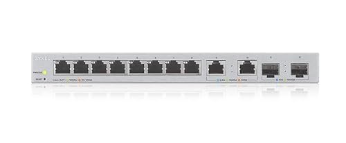 Zyxel 12-Port Multi-Gig Switch | Web-Managed | 2X 2.5G + 2X 10G SFP+ Ports | Desktop or Wall Mount [XGS1210-12]