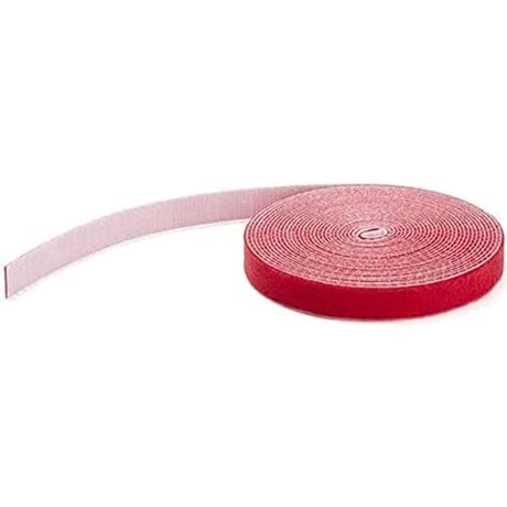 StarTech.com 100ft Hook and Loop Roll - Cut-to-Size Reusable Cable Ties - Bulk Industrial Wire Fastener Tape/Adjustable Fabric Wraps Red/Resuable Self Gripping Cable Management Straps (HKLP100RD) 100 ft Red
