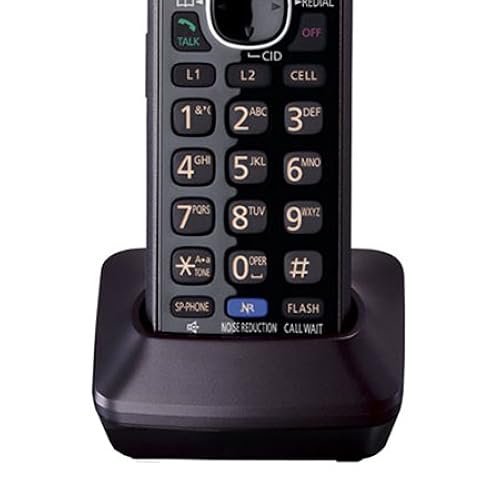 Panasonic 2-Line Cordless Phone System with 2 Handsets - Answering Machine, Link2Cell, 3-Way Conference, Call Block, Long Range DECT 6.0, Bluetooth - KX-TG9542B (Black) 2 Handsets Cordless+Link2Cell Phone
