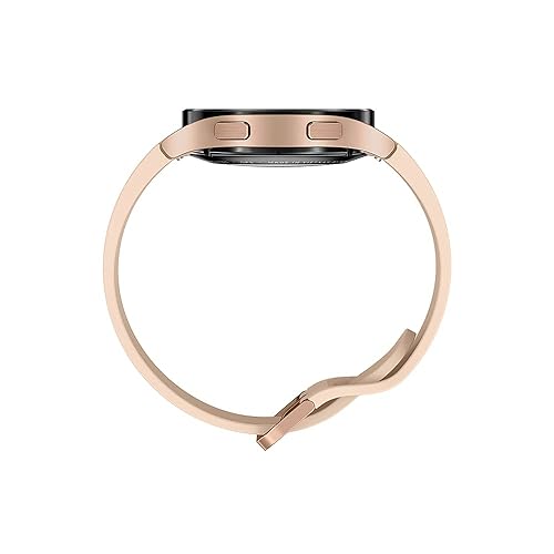 Samsung Galaxy Watch4 40mm Gold Aluminum - Google Wear OS, 1.19 Round Display, Digital Bezel, HR Monitor, VO2 Max, Fitness Tracking, Sleep Management (CAD Version & Warranty) Pink Gold