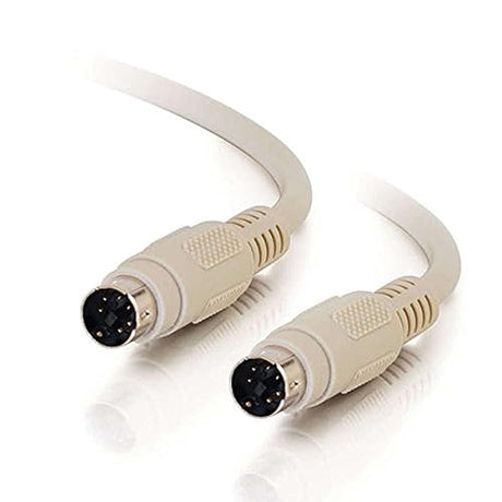 C2G 02692 PS/2 M/M Keyboard/Mouse Cable, Beige (6 Feet, 1.82 Meters) Keyboard Mouse Cable 6 Feet