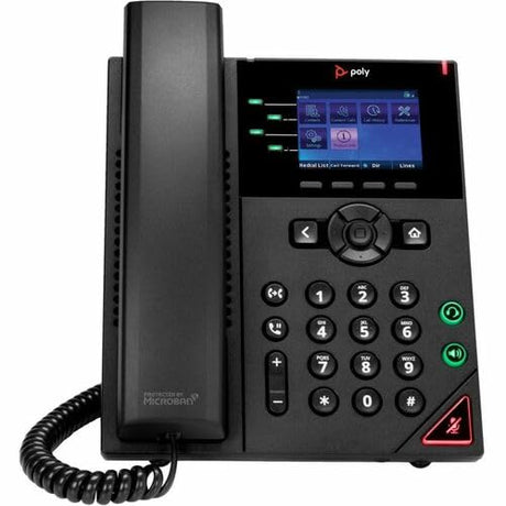 Poly OBI VVX 250 IP Phone - Corded - Corded - Desktop, Wall Mountable - Black - VoIP - 2 x Network (RJ-45) - PoE Ports