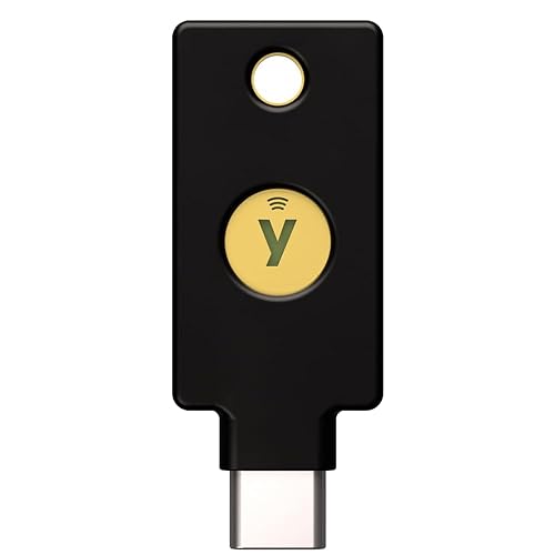 Yubico - Security Key C NFC - Black- Two-Factor authentication (2FA) Security Key, Connect via USB-C or NFC, FIDO U2F/FIDO2 Certified