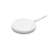 Belkin BoostCharge 10W Fast Wireless Charger Pad, with Included QuickCharge 3.0 Wall Charger and Cable and Case Compatible for iPhones, Galaxy, Pixel and Other Qi Enabled Devices - White White 10W Pad Charger Pad