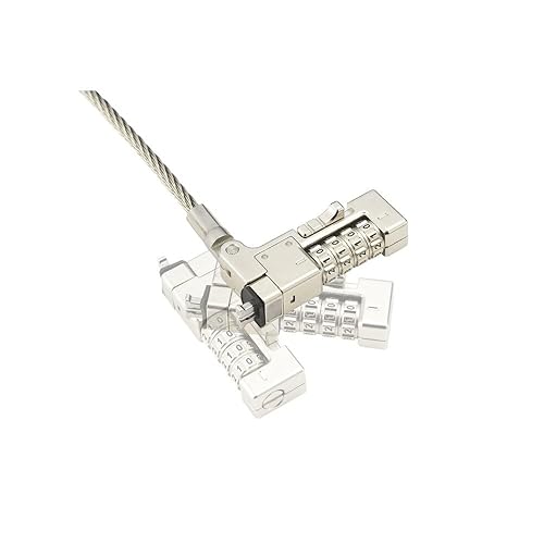 Kensington NanoSaver 2.0 EQ Combination Laptop Lock (Resettable), Computer Security Locking Cable, Compatible with HP, Lenovo and Other Nano Lock Slot Devices, Notebooks, Laptops (K65090WW)